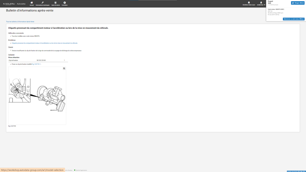 Bulletin d'informations après-vente